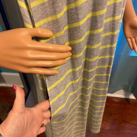 Time & Tru Green & Gray summer dress w/ pockets - Picture 5 of 6